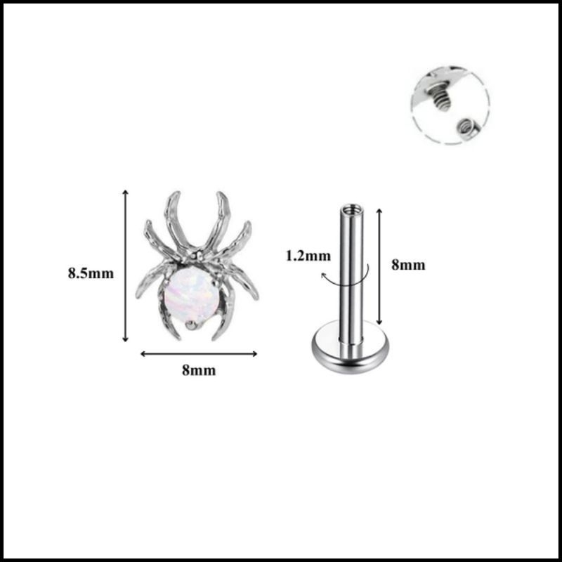 Titanium / ok365 con nhện - 2 màu - 1.2*8mm