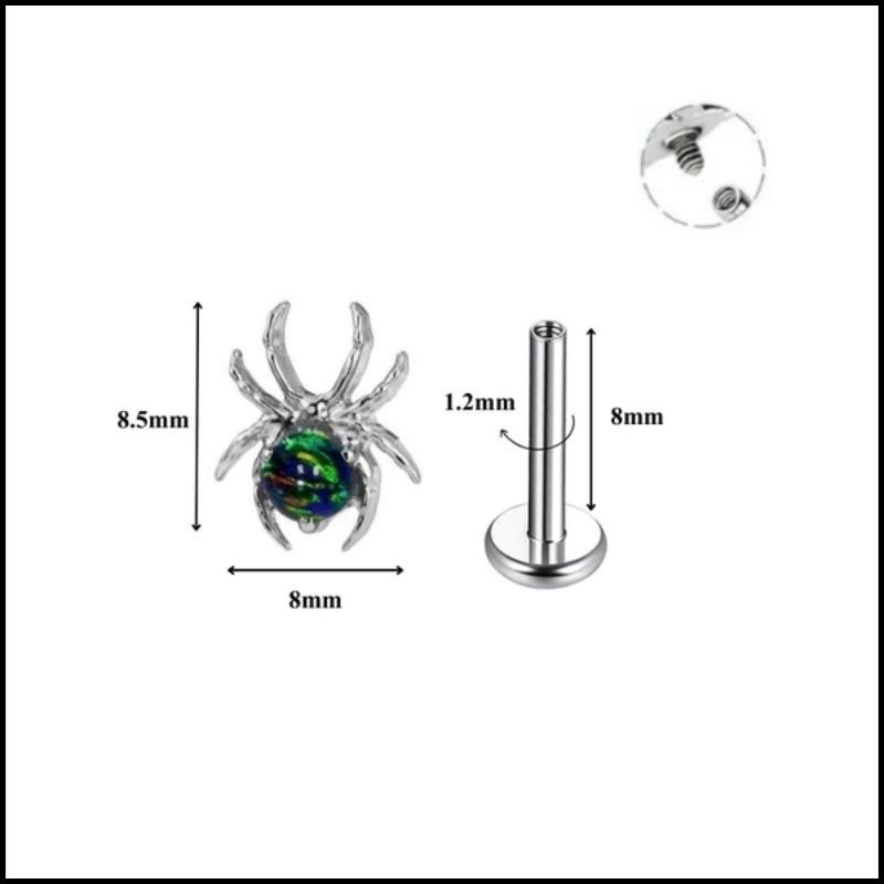 Titanium / ok365 con nhện - 2 màu - 1.2*8mm