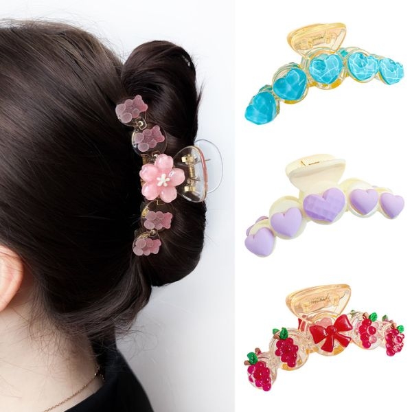 Phụ kiện kẹp tóc hình trái đào - 10cm