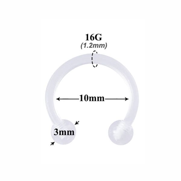 Khuyên chữ U trong suốt nhiều size - Khuyên Septum