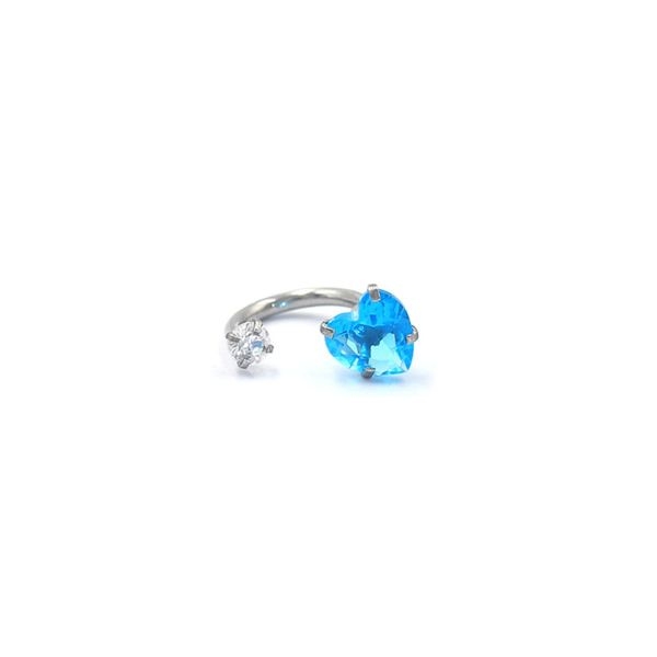 Khuyên đá chữ U - 1.2*8mm - Có 5 màu