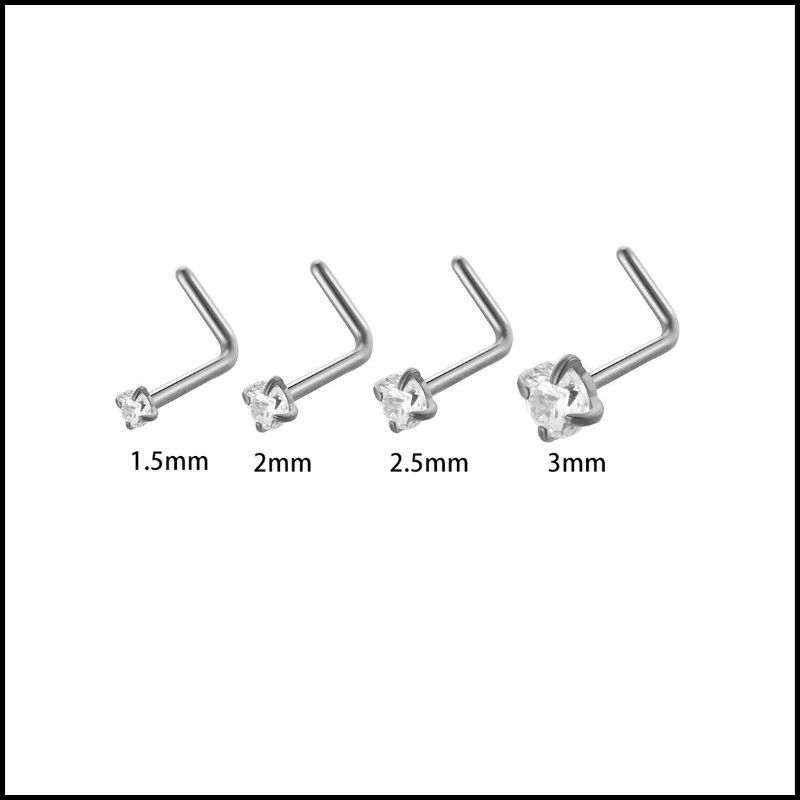 KHUYÊN MŨI CHỮ L - KHUYÊN TAI TRAGUS - Thép không gỉ