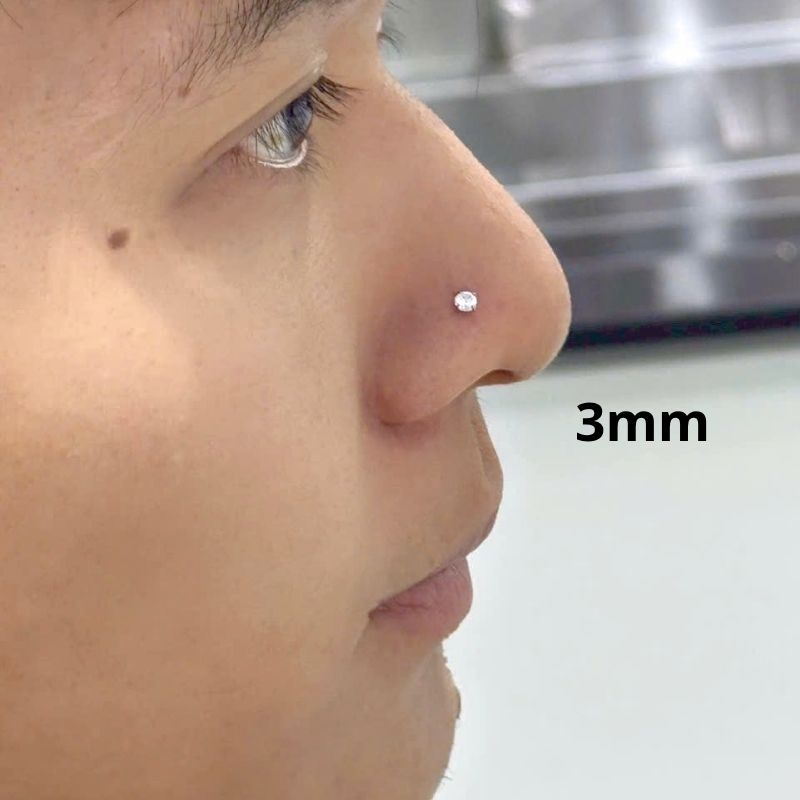 Khuyên Titan chốt nội thân mỏng - Khuyên mũi vặn, khó rơi