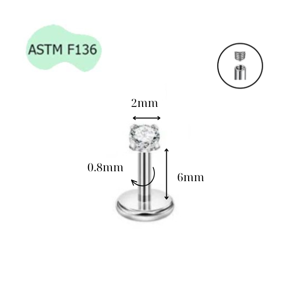 Khuyên Titan chốt nội thân mỏng, phù hợp nhiều vị trí