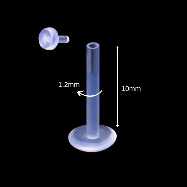 Khuyên nhựa chốt tròn trong suốt - 3 size