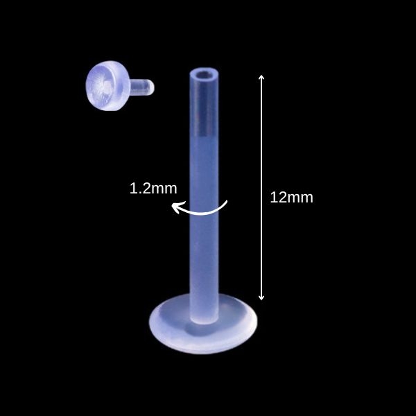 Khuyên nhựa chốt tròn trong suốt - 3 size