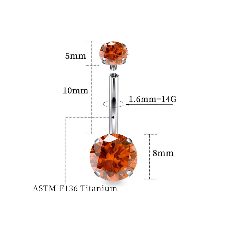 ok365vip đá tròn CZ 4 chấu - Titanium (nhiều size)