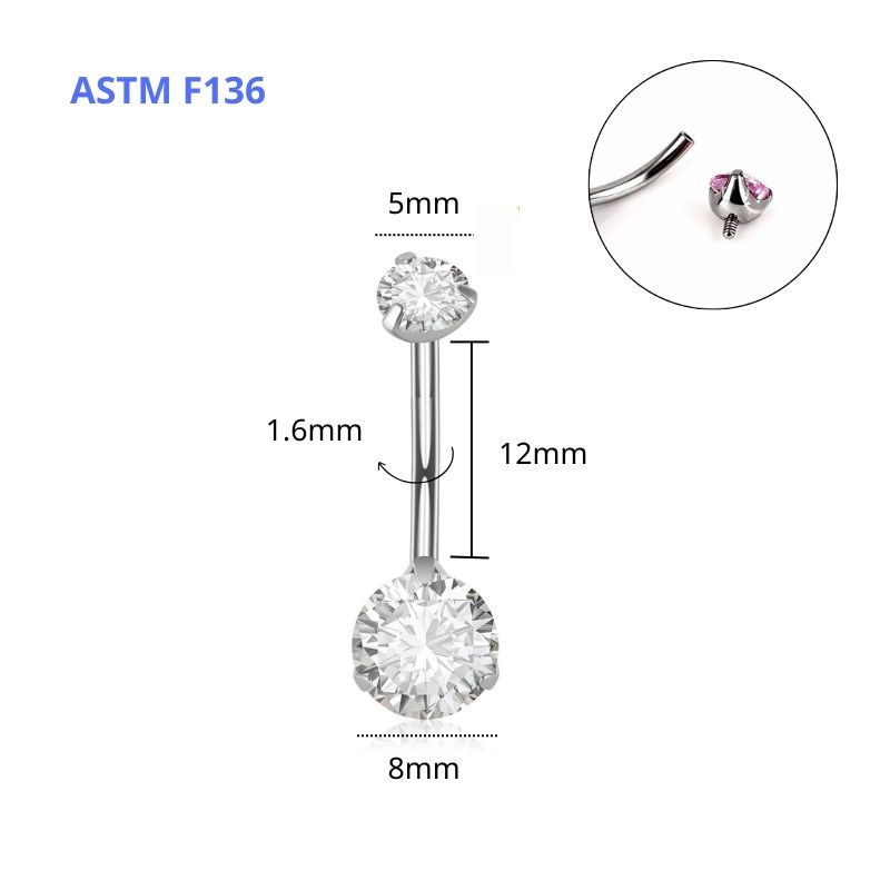 ok365vip đá tròn CZ 3 chấu - 3 màu - Titanium