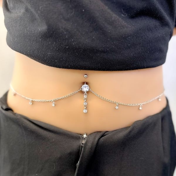 Khuyên rốn đeo quanh eo siêu cuốn hút
