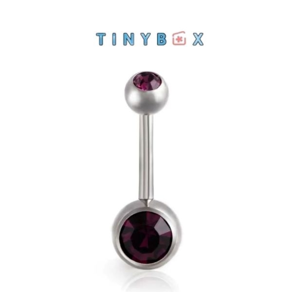Khuyên rốn đính đá RUBY BLINK - 20 màu