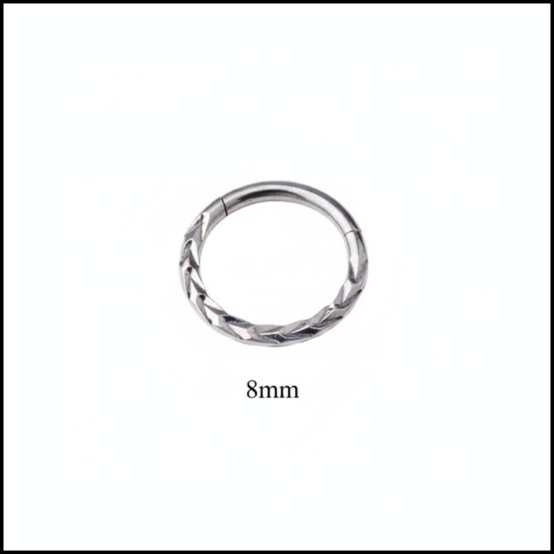 Khuyên septum/daith tròn basic - 1.2*8mm