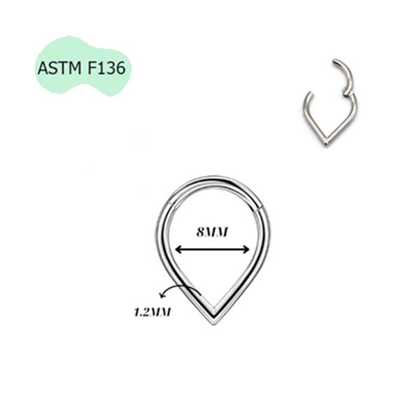 Khuyên tai Titan hình giọt nước - Phù hợp nhiều vị trí