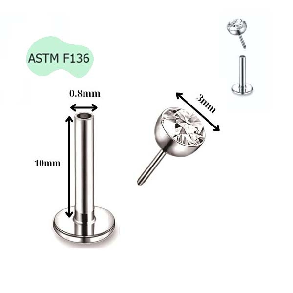 Khuyên cơ bản Titan đeo được nhiều vị trí - Có 6 size