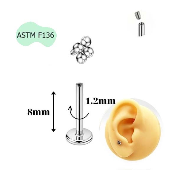 Khuyên cơ bản titan có 4 size - 4 BI MINI