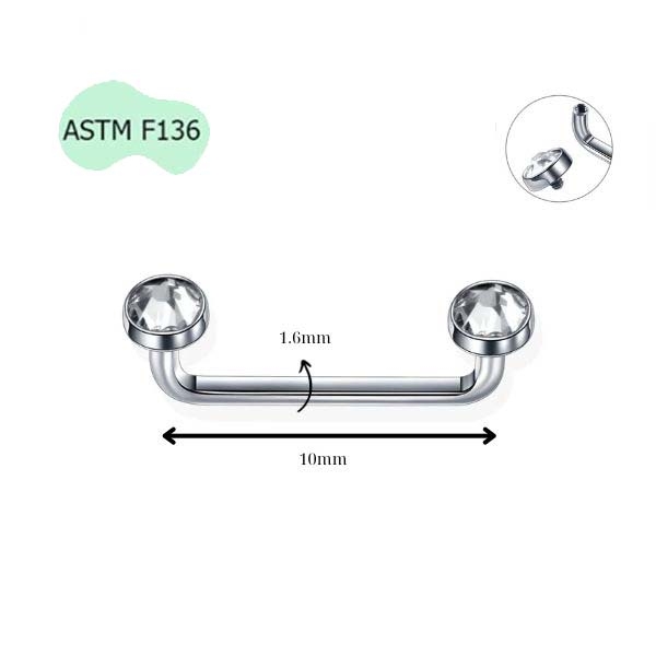 Khuyên cấy dưới da - TITANIUM - 2 size