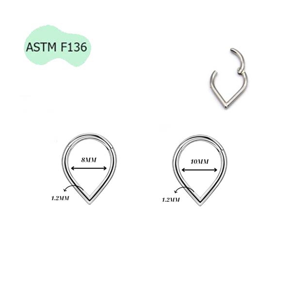 Khuyên tai Titan hình giọt nước - Phù hợp nhiều vị trí