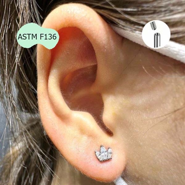 CLOVER EARRING - SILVER - TITANIUM