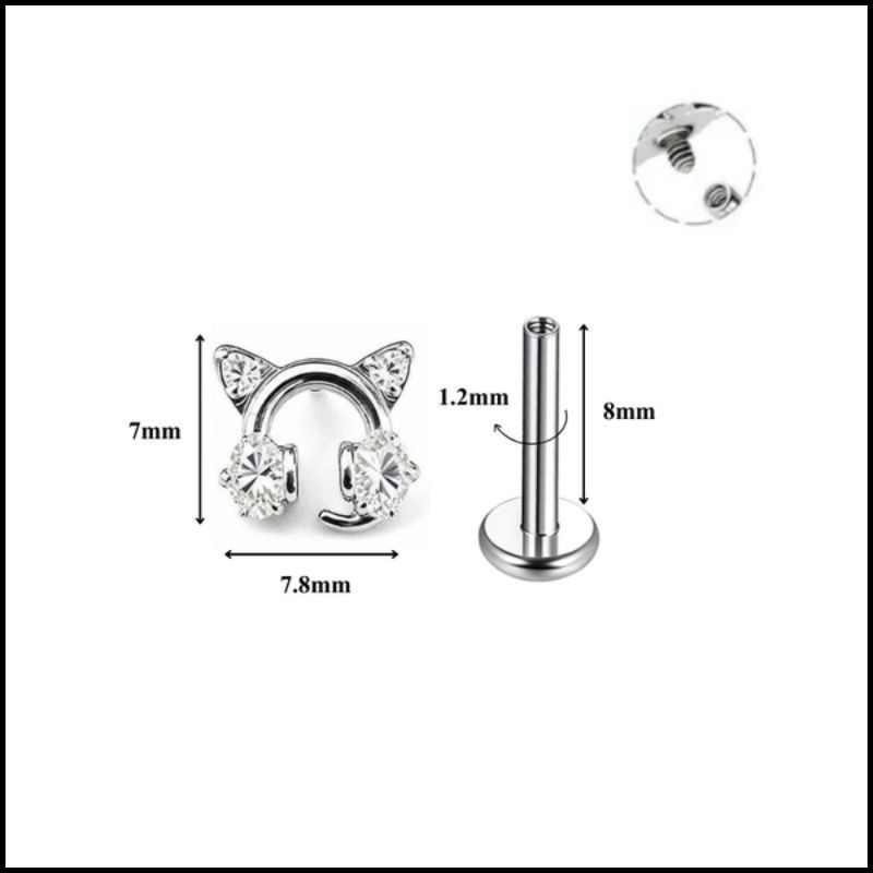 Titanium / ok365 Cat Headphones - 2 màu 1.2*8mm