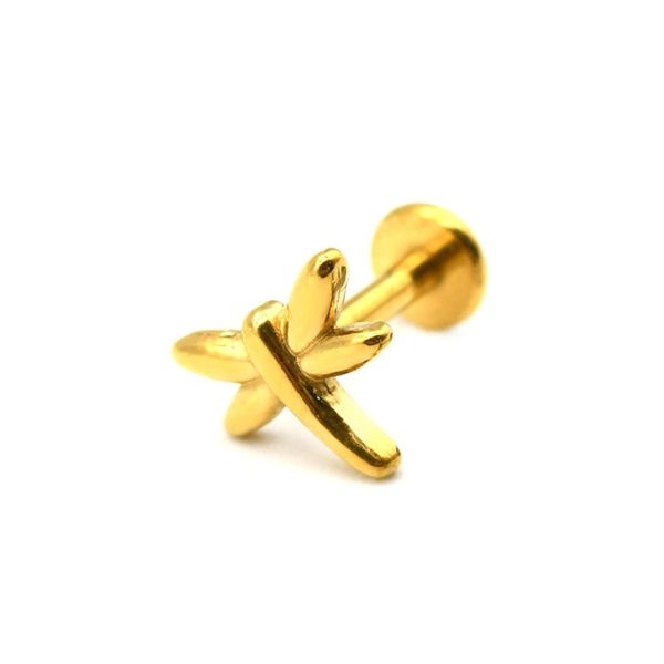 Khuyên tai chuồn chuồn thép 316L - 1.2*10mm