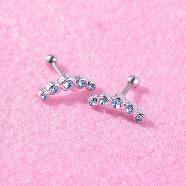 Khuyên tai ngọc Peridot thời trang 6 màu - Khuyên tai đẹp
