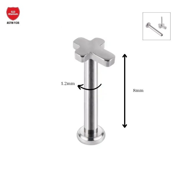 Khuyên thánh giá chất liệu titan - Mua hàng uy tín qua mạng