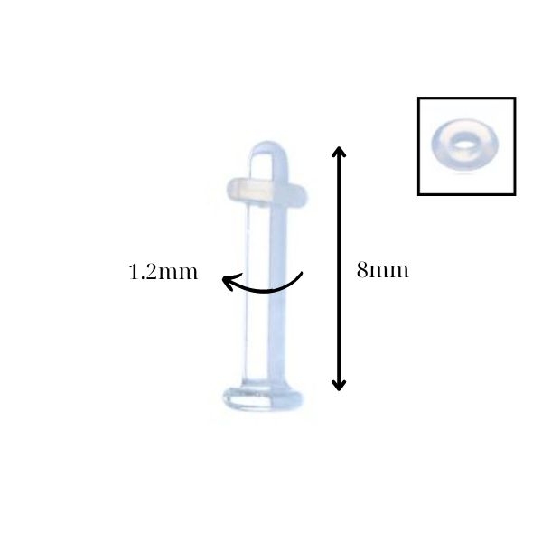 Khuyên thủy tinh giấu lỗ xỏ - 4 size - Phù hợp nhiều vị trí