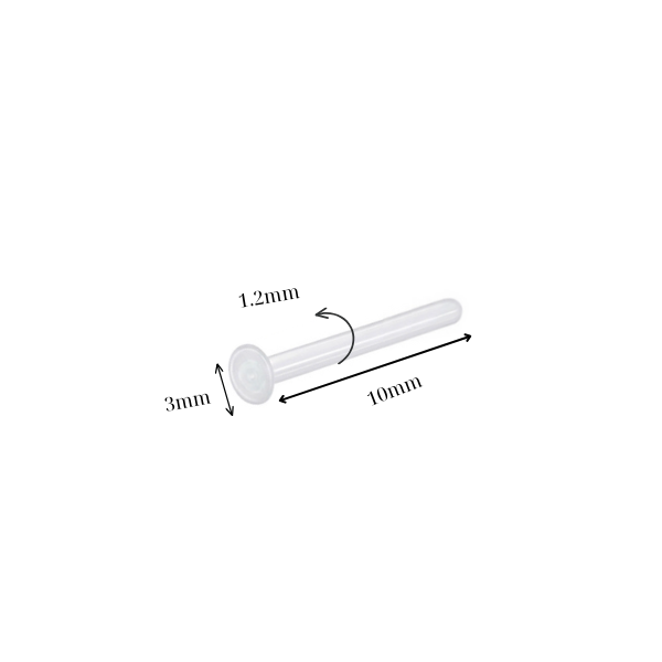 Khuyên thủy tinh giấu lỗ xỏ (đầy đủ size, màu sắc)
