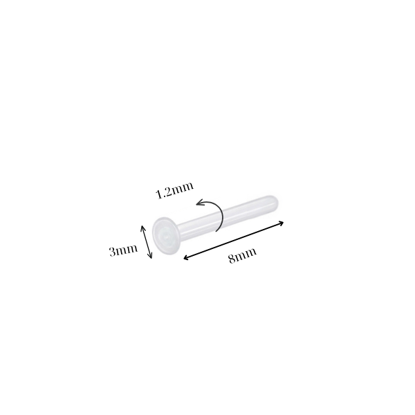 Khuyên thủy tinh giấu lỗ xỏ (đầy đủ size, màu sắc)