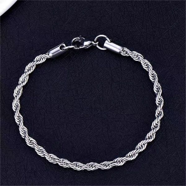 Lắc tay xoắn Unisex, sợi mỏng - 2 size