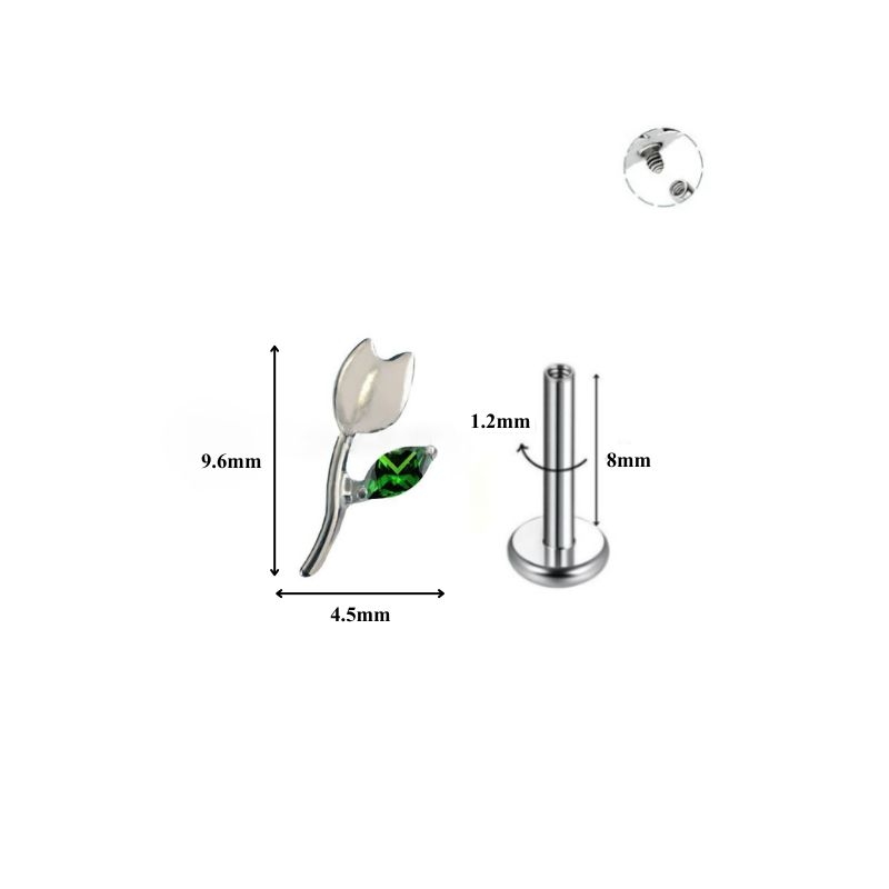 Titanium / Little Tulip - 1.2*8mm - 2 màu