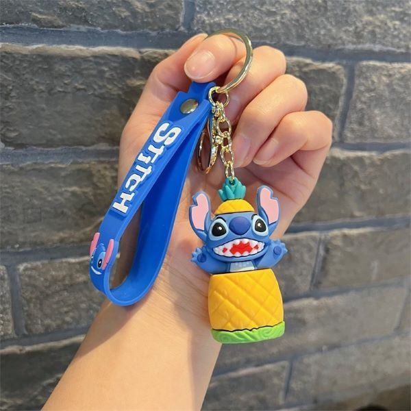 Móc khóa STITCH phối họa tiết trái cây - 4 mẫu cực xinh