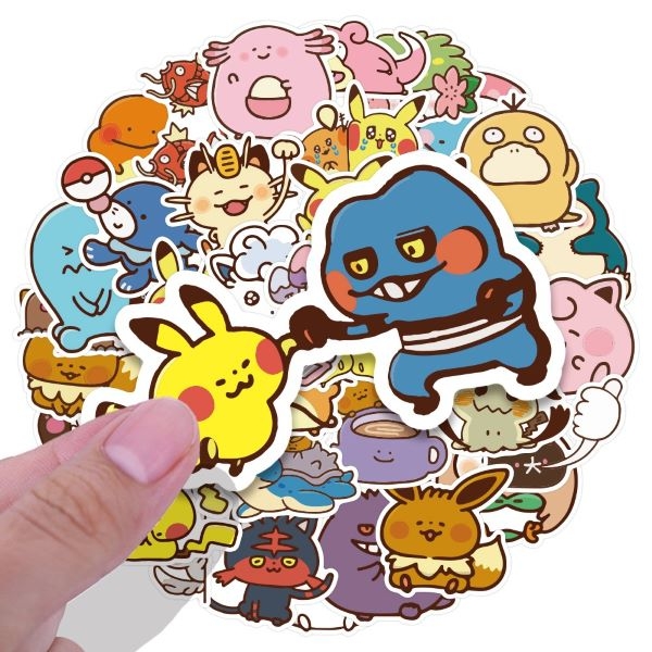 Sticker Pokemon, dán vali, cặp xách - Set 38 miếng - Siêu RẺ