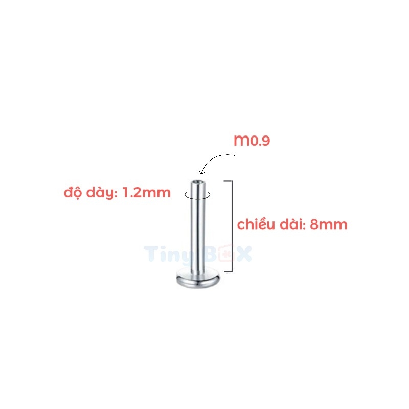Thân khuyên Titanium (màu bạc, vàng) đầy đủ size