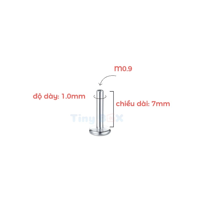 Thân khuyên Titanium (màu bạc, vàng) đầy đủ size