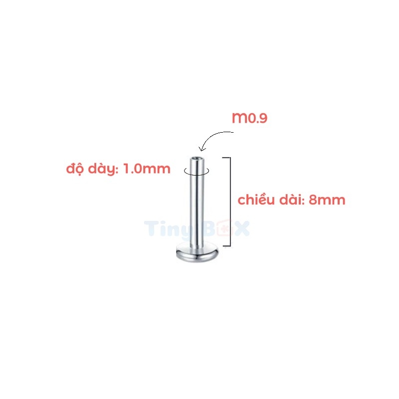 Thân khuyên Titanium (màu bạc, vàng) đầy đủ size