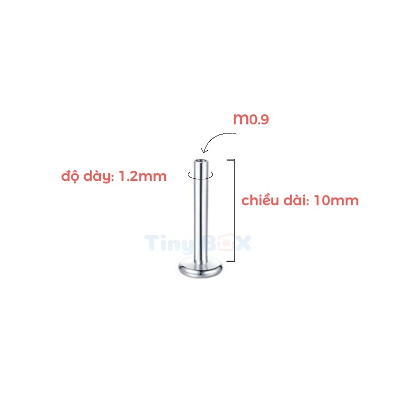 Thân khuyên Titanium (màu bạc, vàng) đầy đủ size