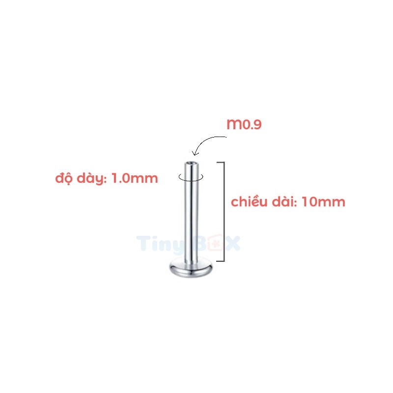 Thân khuyên Titanium (màu bạc, vàng) đầy đủ size