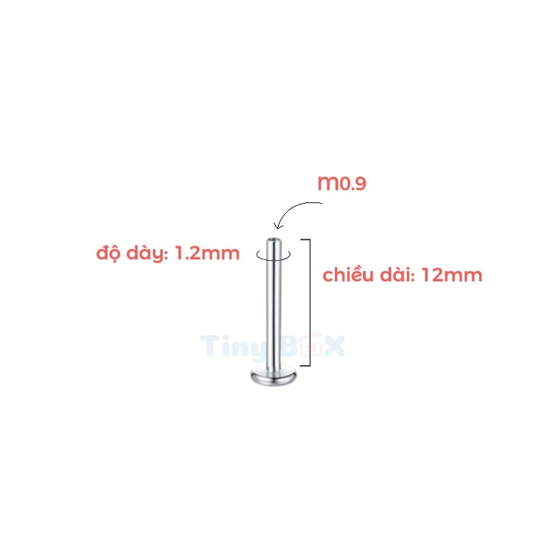 Thân khuyên Titanium (màu bạc, vàng) đầy đủ size