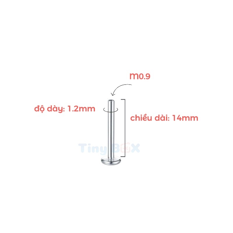 Thân khuyên Titanium (màu bạc, vàng) đầy đủ size