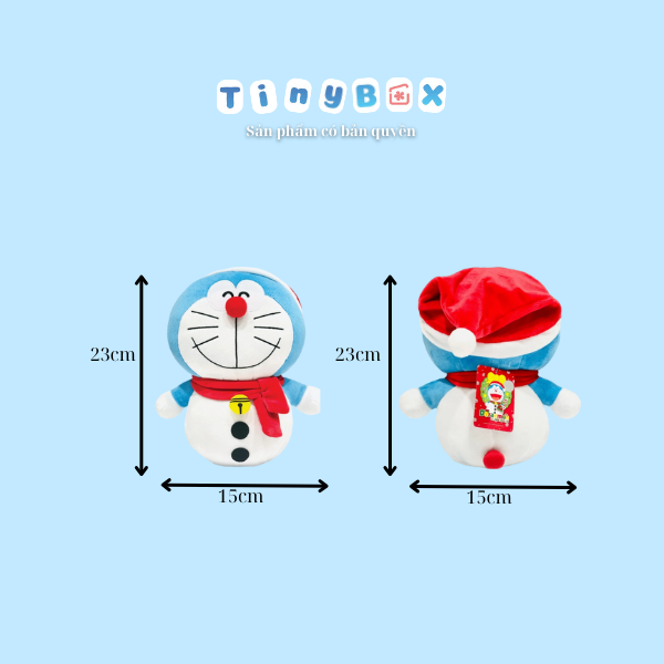 Thú bông Doraemon giáng sinh người tuyết