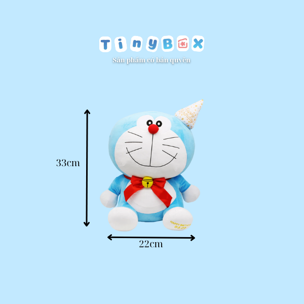 Thú bông Doraemon sinh nhật M