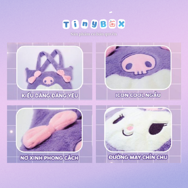 Túi bông Kuromi tím