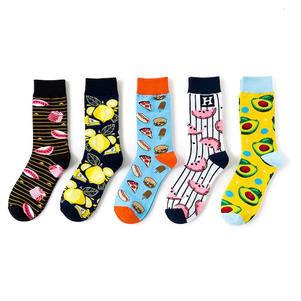 Vớ unisex hình quả chanh vàng - Chất liệu cotton, giá rẻ