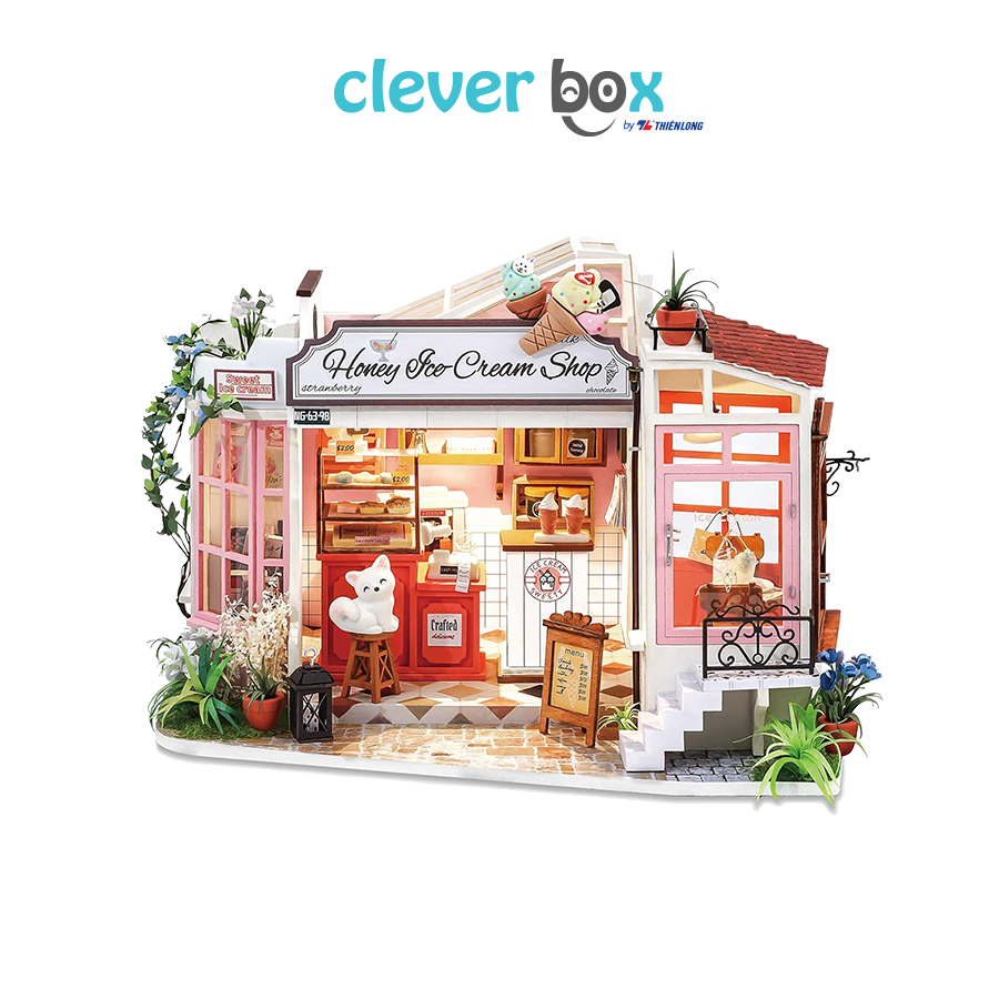 Mô Hình Tiệm Kem Robotime Rolife Honey Ice-cream Shop DG148