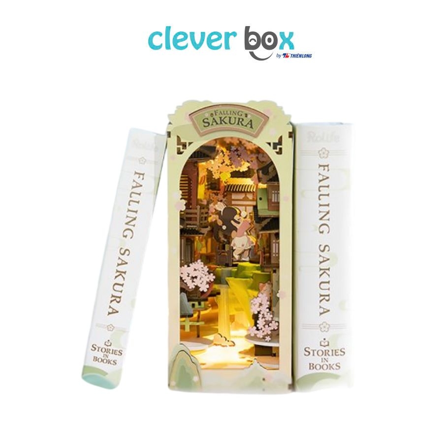 Mô Hình Lắp Ráp Book Nook Falling Sakura TGB05 | Robotime Rolife