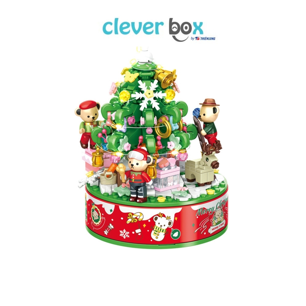 Lego Hộp Nhạc Giáng Sinh Cây Thông Noel Gấu Teddy