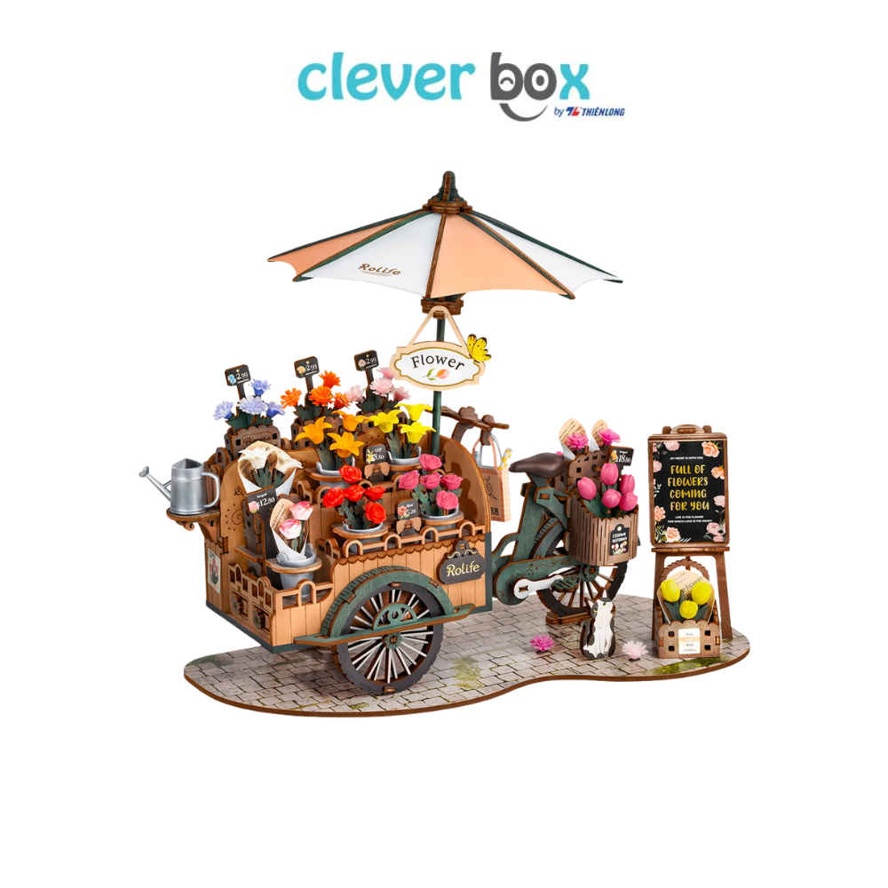 Mô Hình Lắp Ráp Xe Hoa Robotime Rolife Blossom Cart