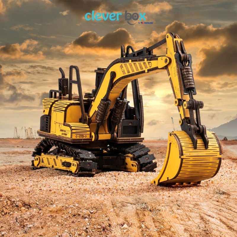 Mô Hình Lắp Ráp Gỗ Xe Công Trình Robotime Rokr