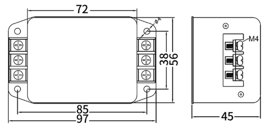 Bộ lọc nguồn CW4L2-6A-S (005) G (Có thêm đường ray hướng dẫn 6A)
