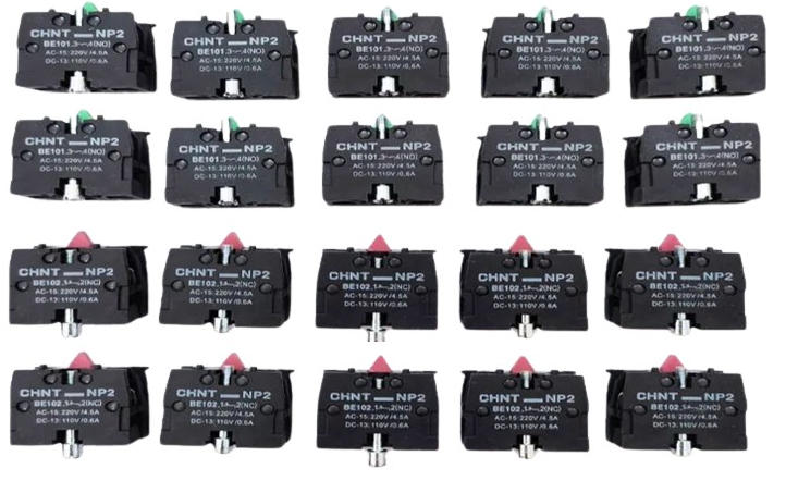 Tiếp điểm phụ NP2-BE101 thường mở NO / chính hãng Chint / tương đương XB2 ZB2-BE101 - K2H1